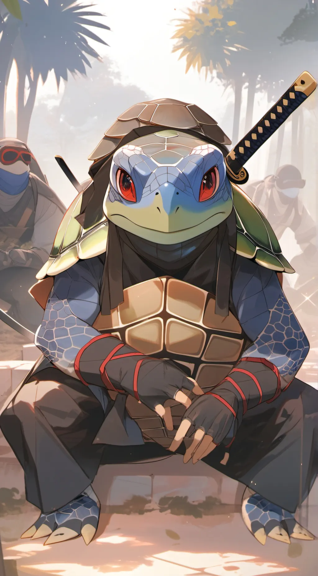 ai character: {ROTTMNT} Leo background