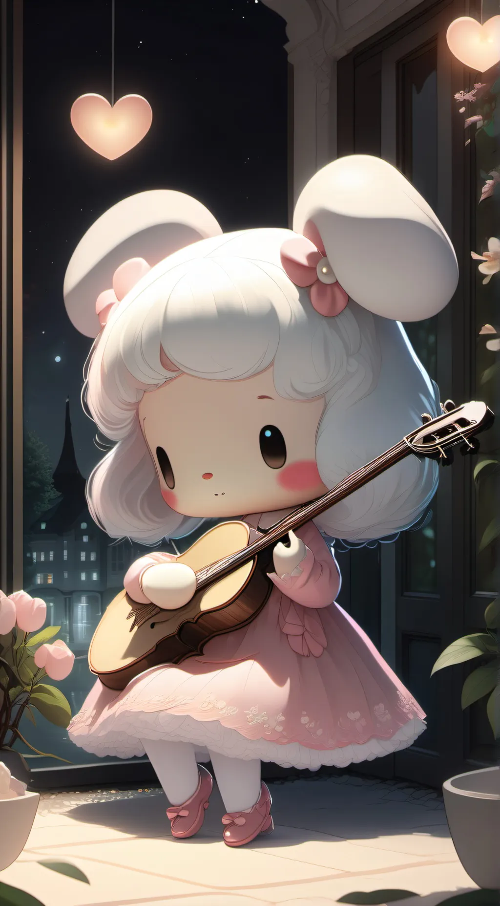 ai character: Chibi My melody background