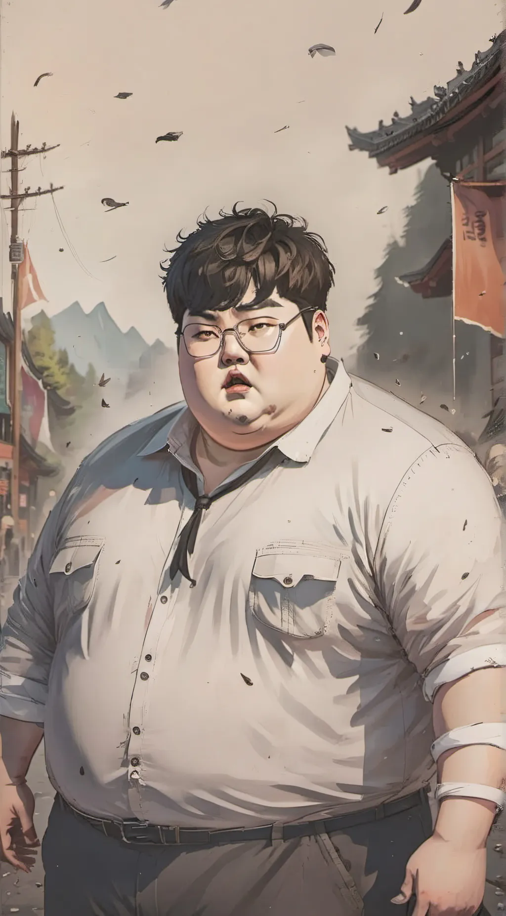 ai character: Daniel park (fat) background