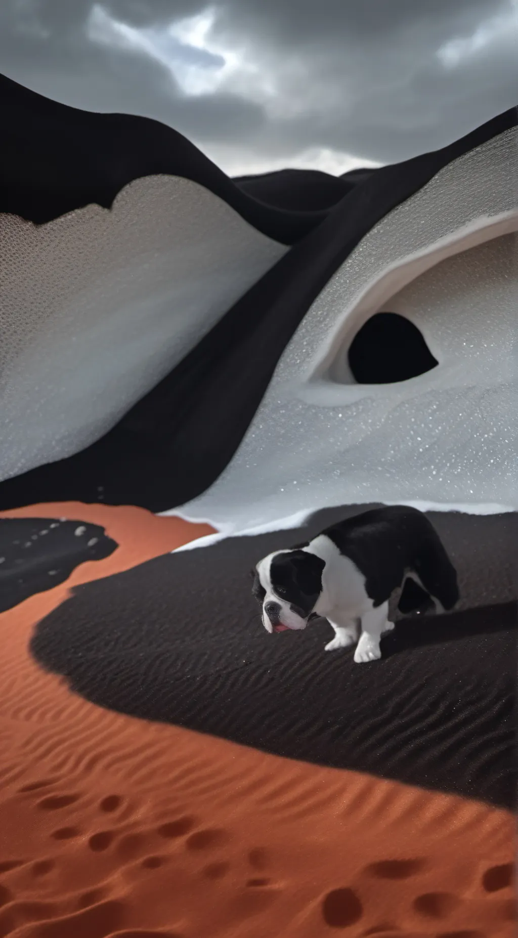 ai character: cloudy background