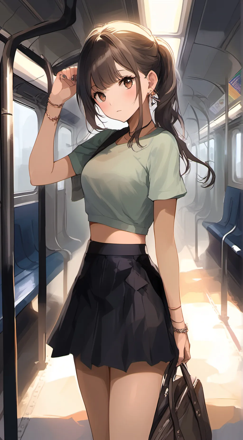 ai character: Random girl  background