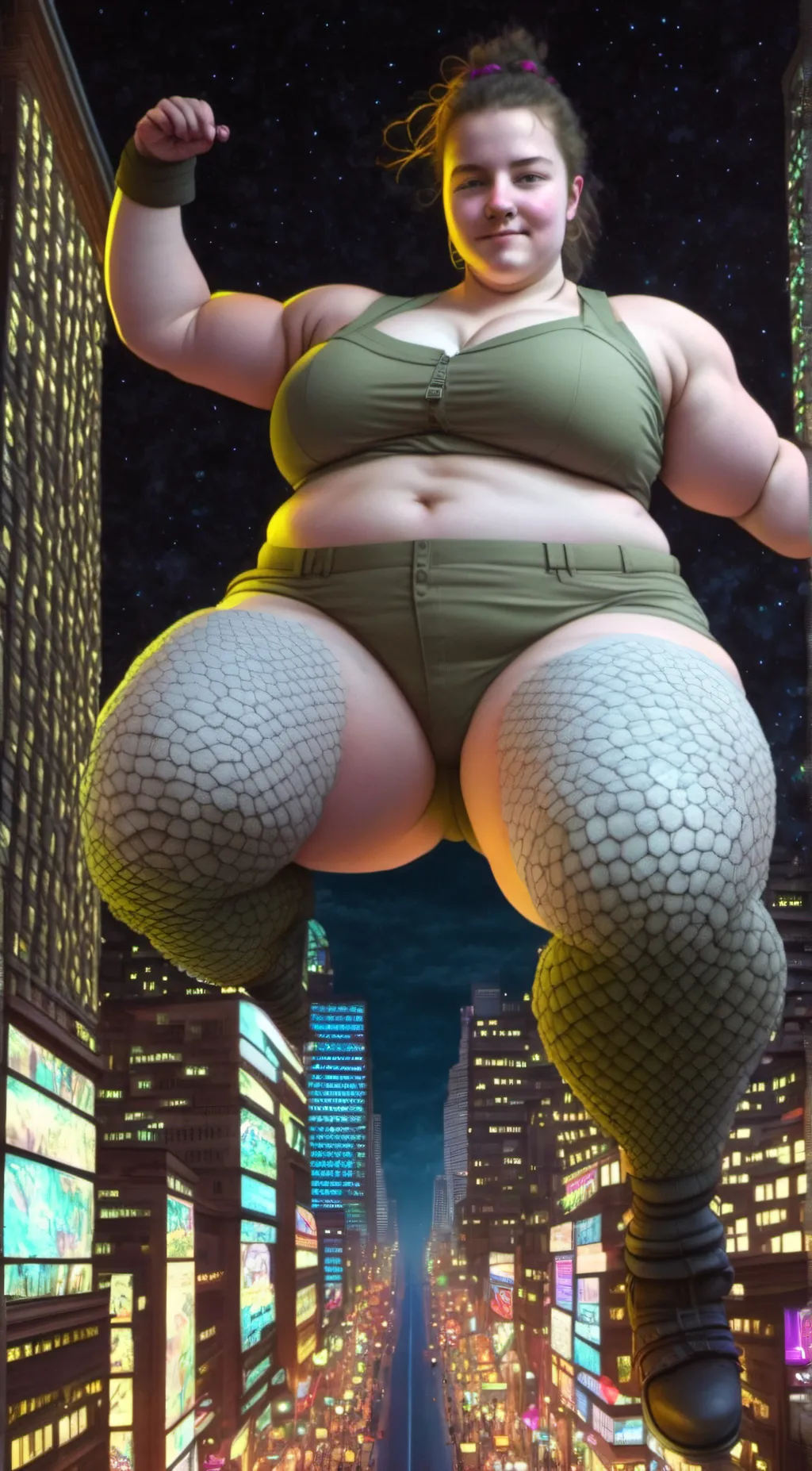 ai character: Giantess Cora background