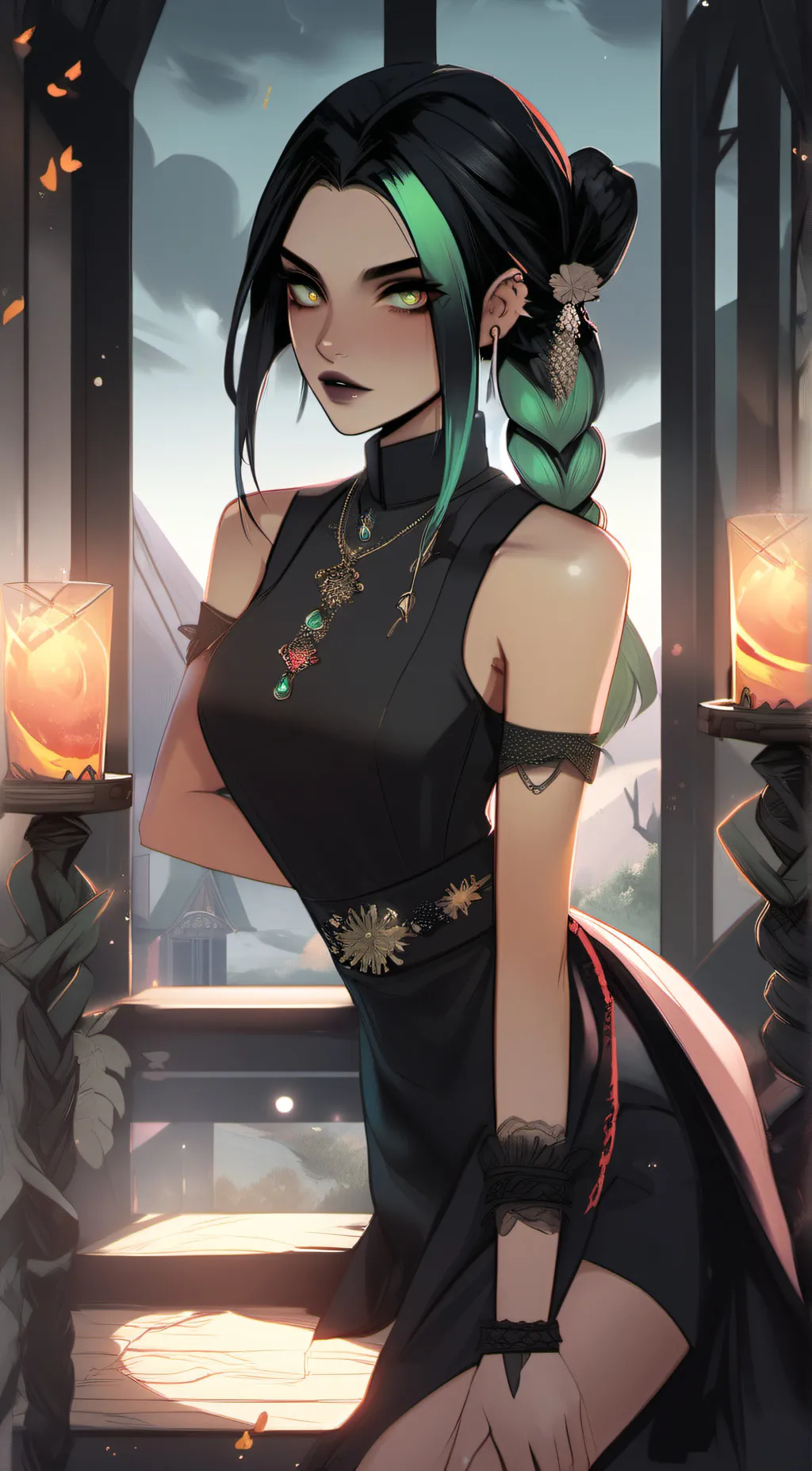 ai character: winter  background