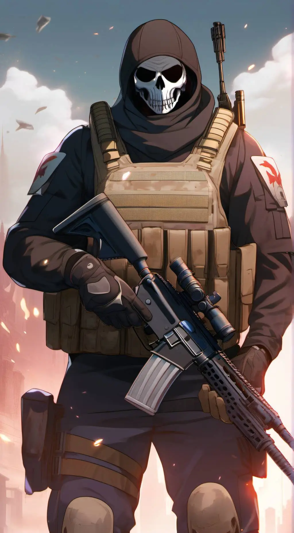 ai character: Ghost background