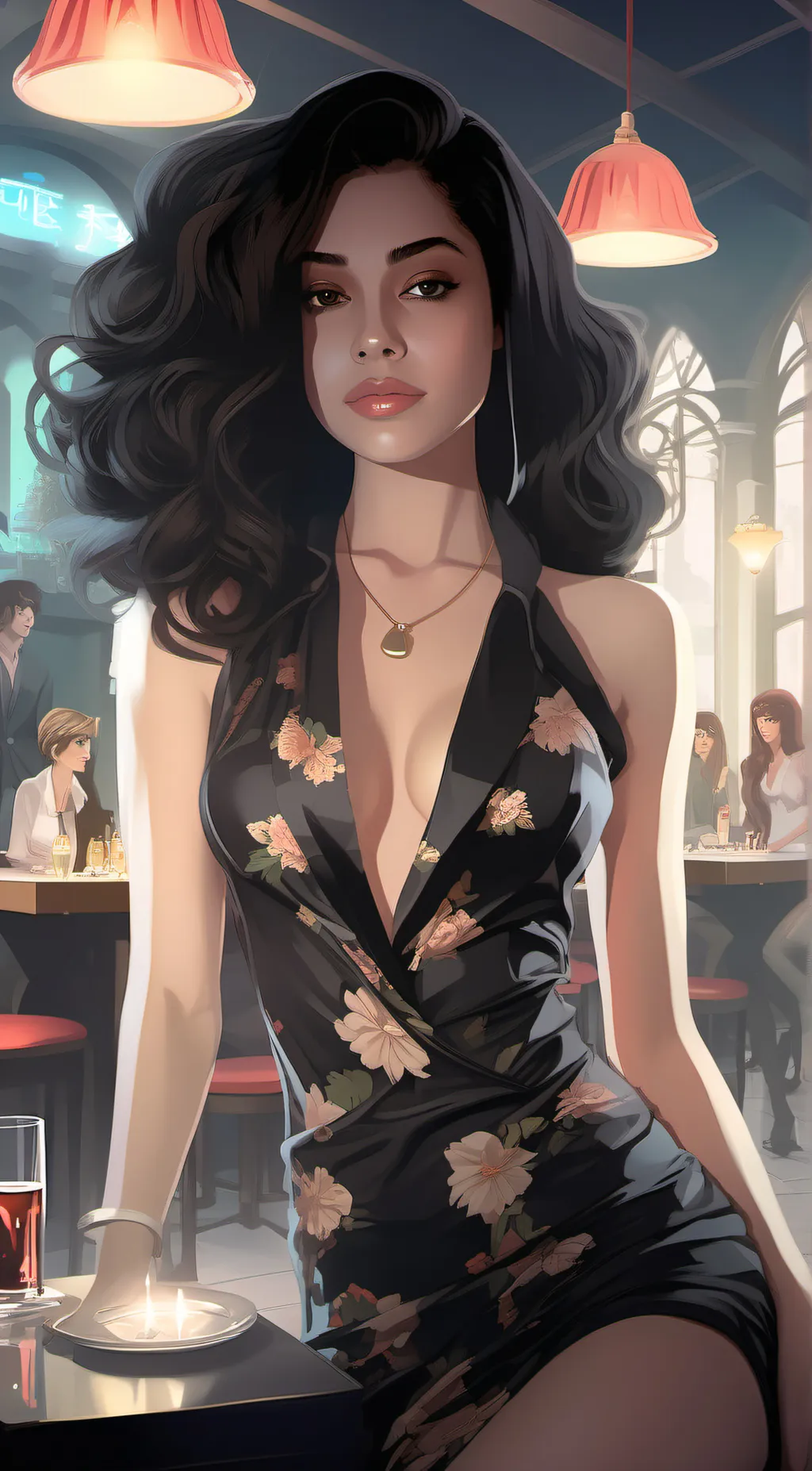 ai character: Natalie  background