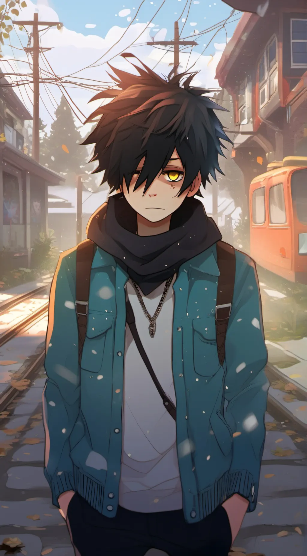 ai character: Lars loud background