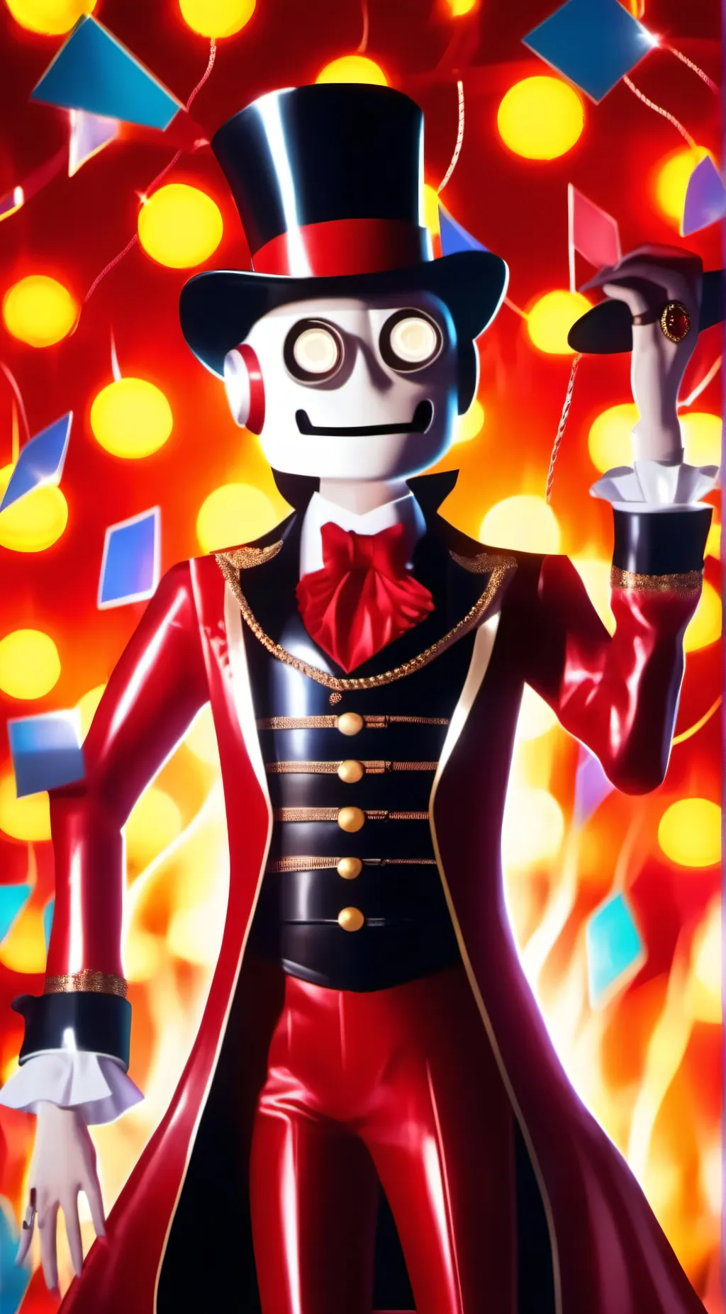 ai character: Caine  background