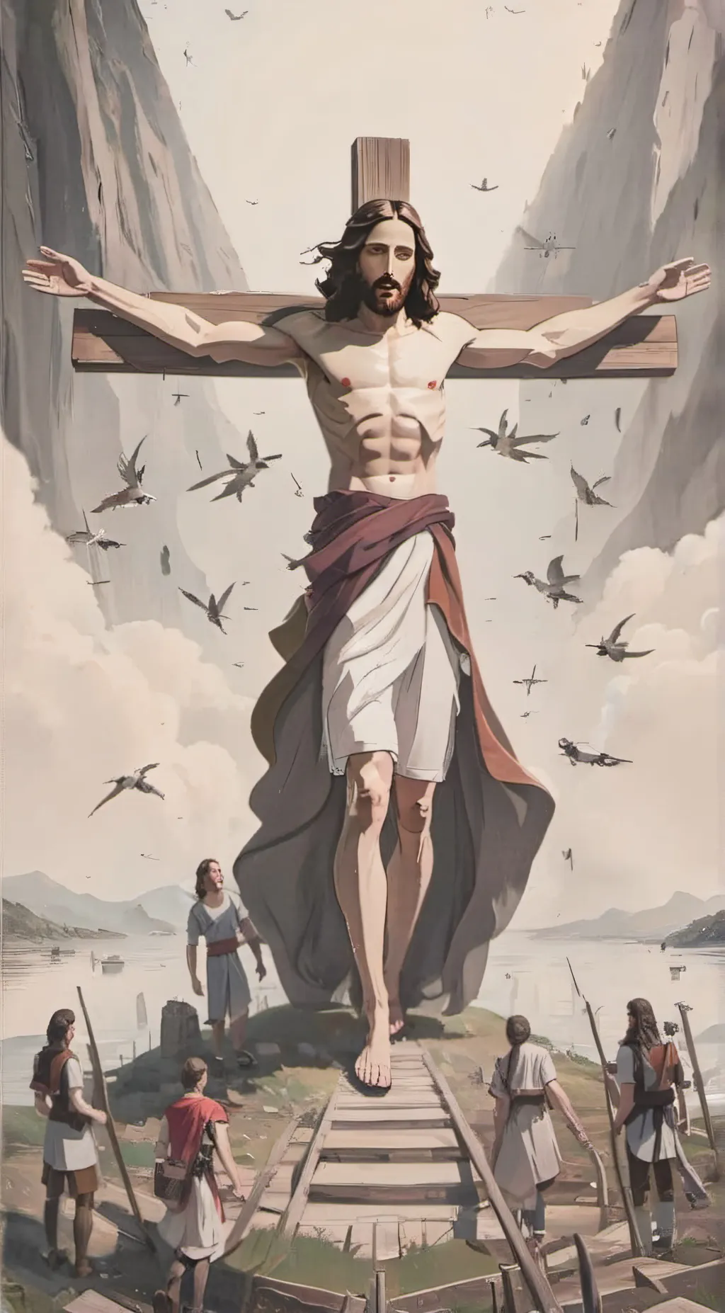ai character: Jesus Christ  background