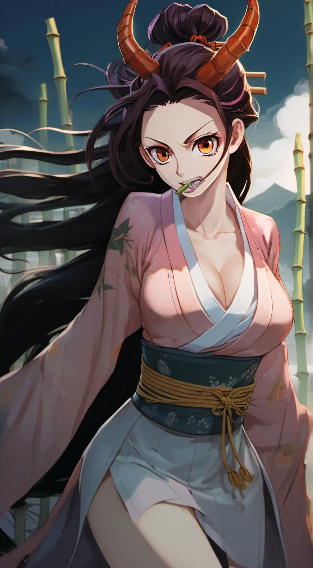 ai character: Nezuko Kamado background