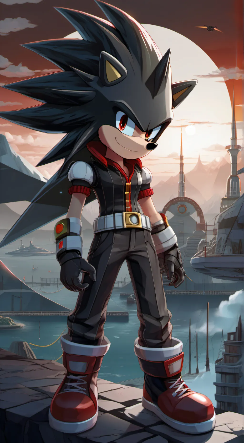 ai character: team dark background