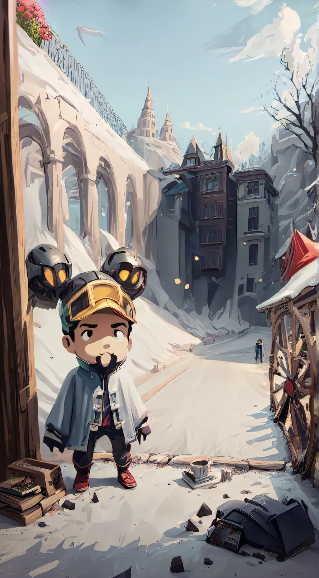 ai character: ein baby background