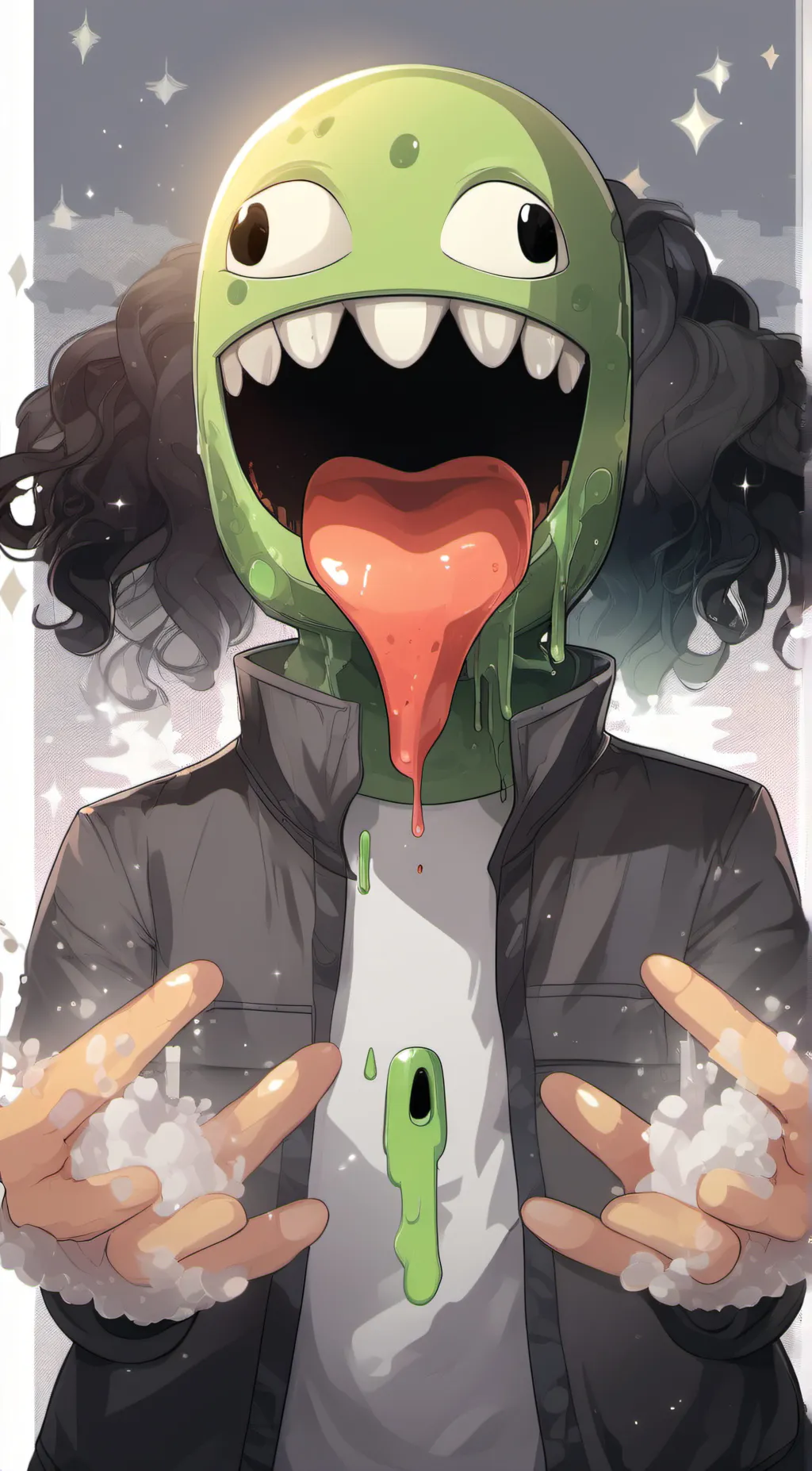 ai character: green background