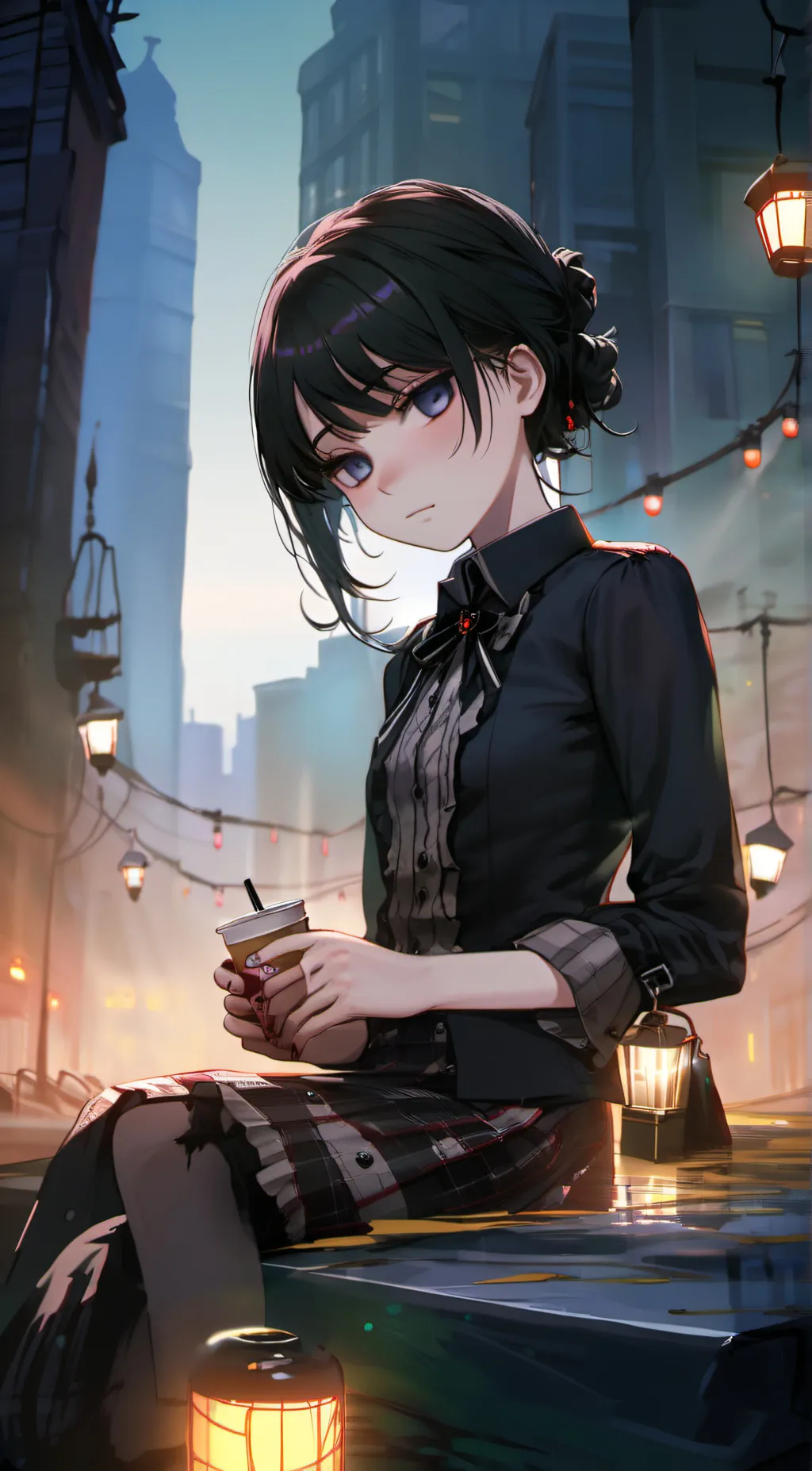 ai character: Wednsday background