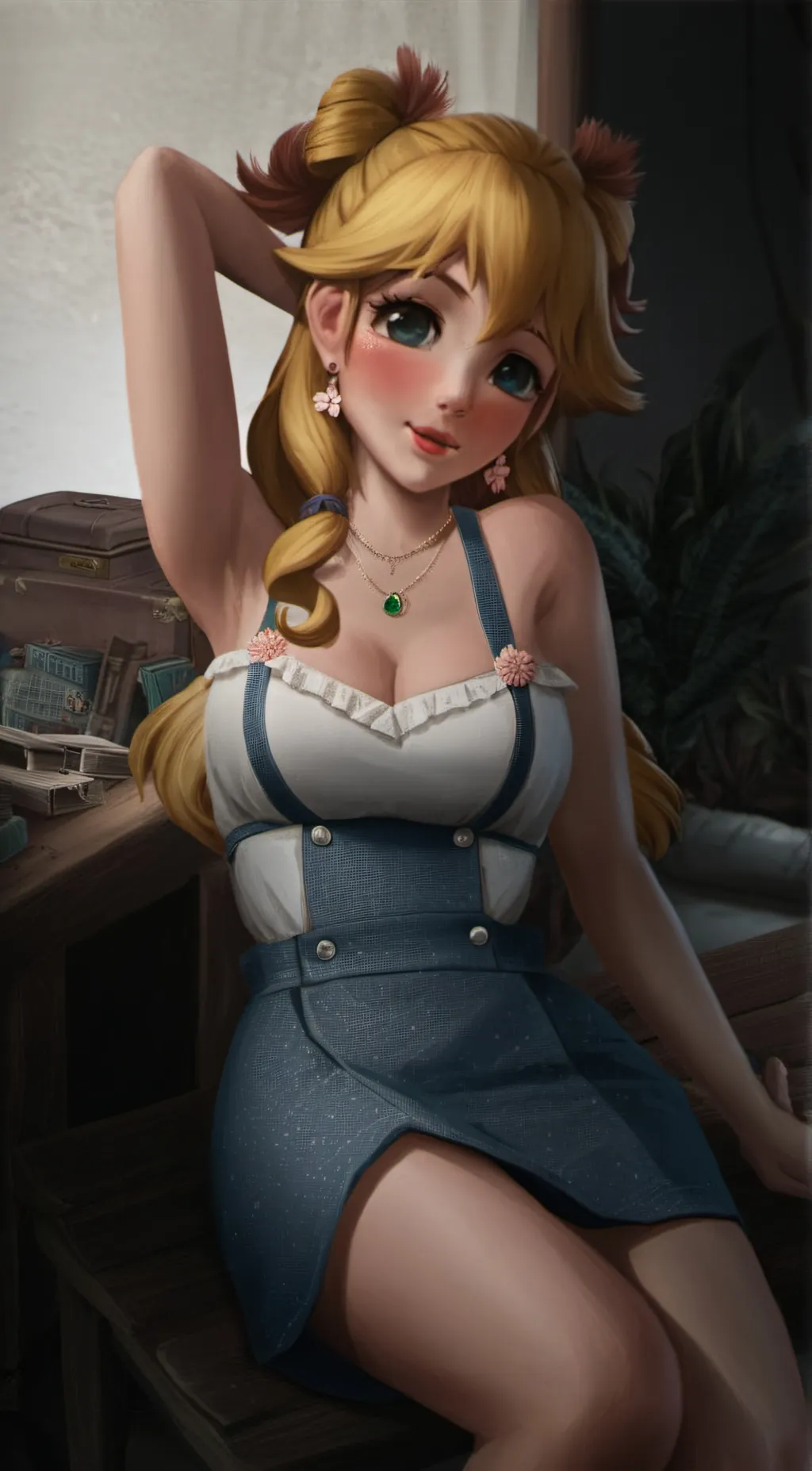 ai character: Princess Peach background