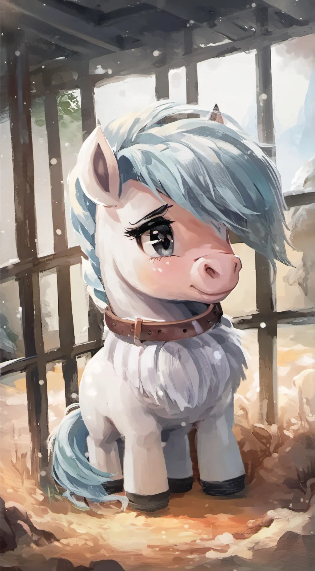 ai character: Fluffy background