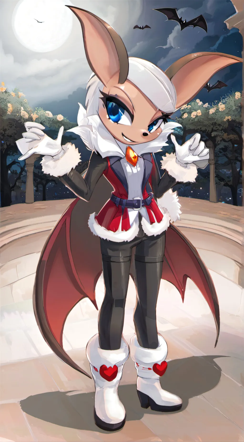 ai character: rouge the bat  background