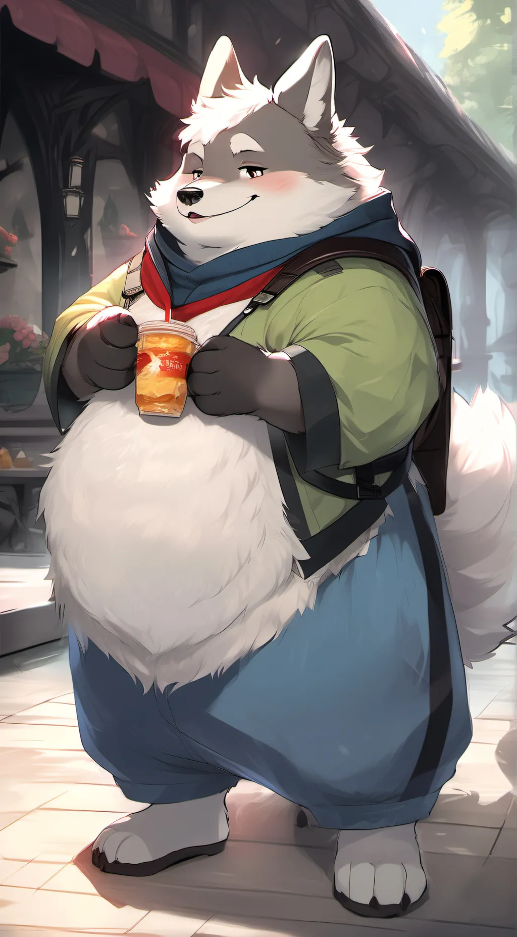 ai character: winter background