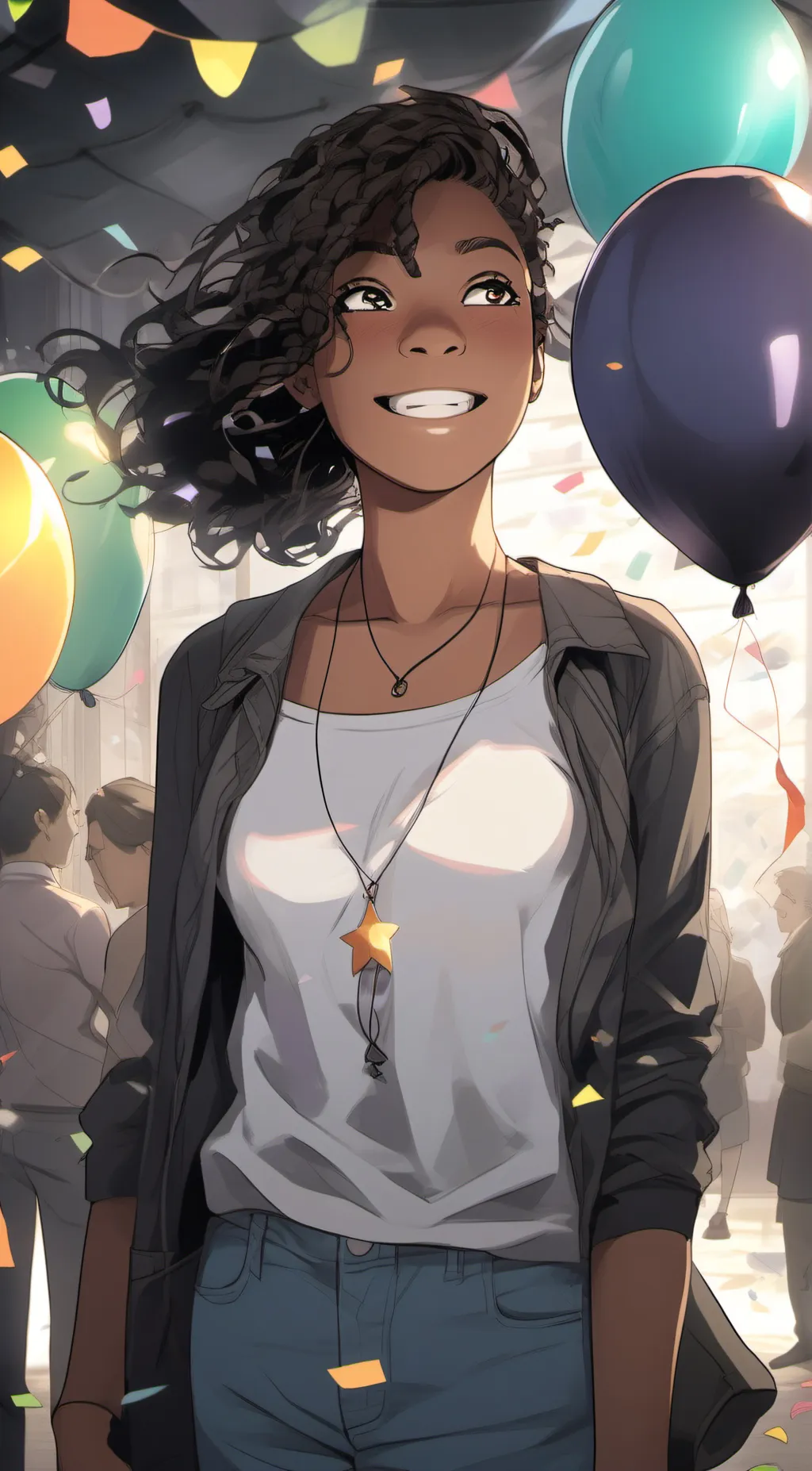 ai character: Kaley  background