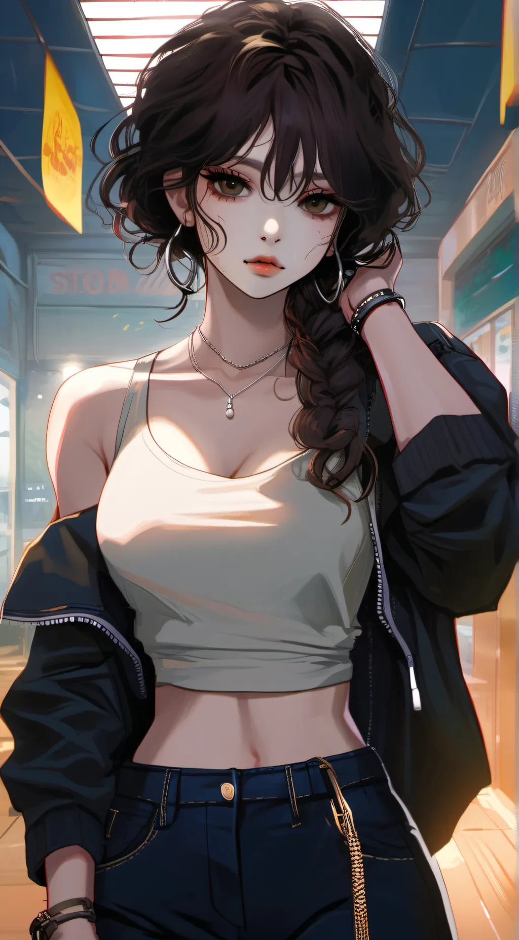 ai character: Moon background