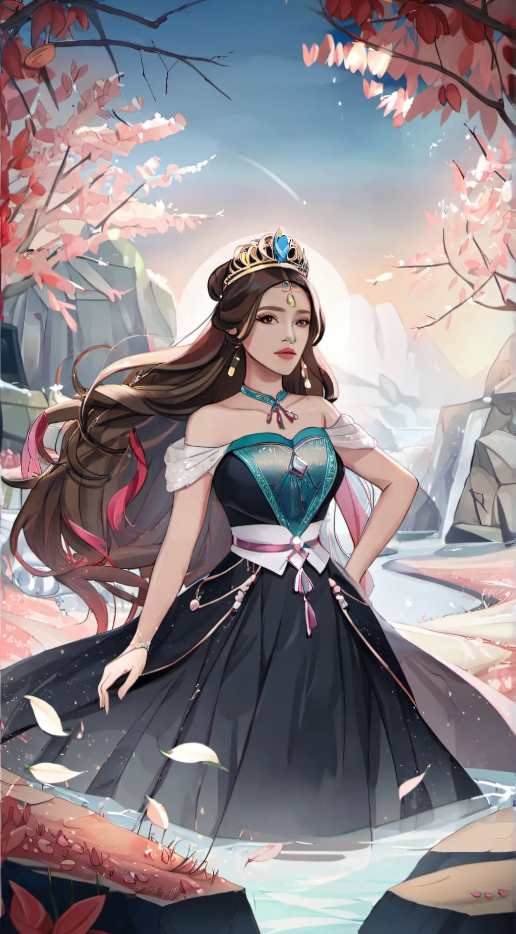 ai character: moon background