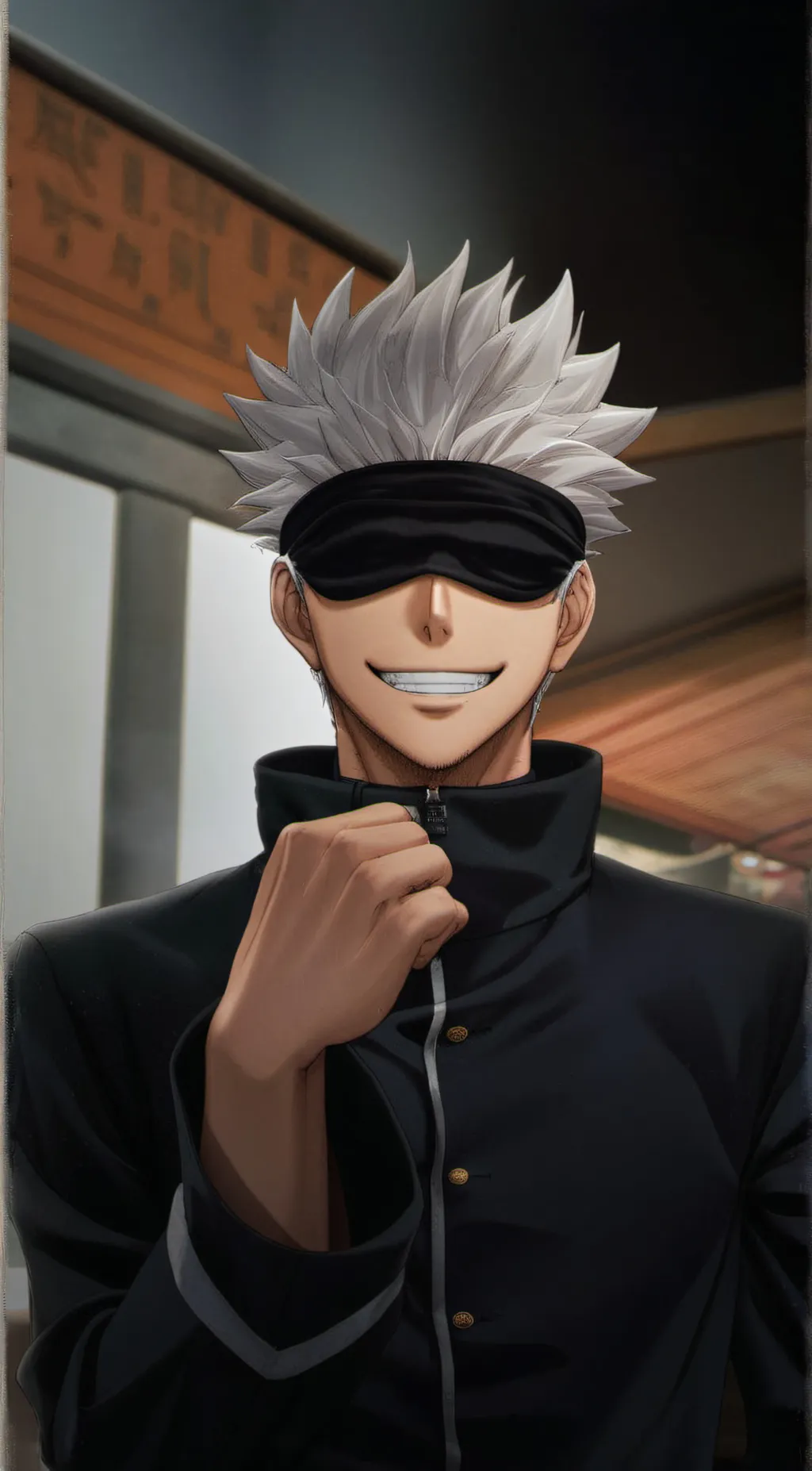 ai character: Gojou satoru background