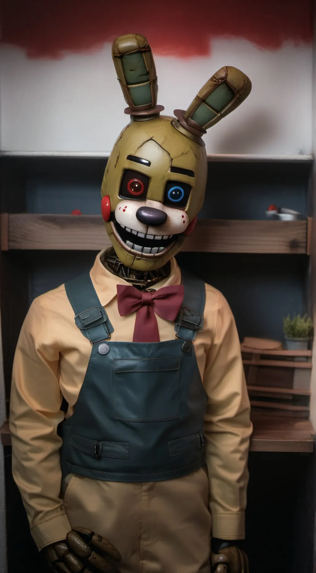 ai character: Springlock Suit  background