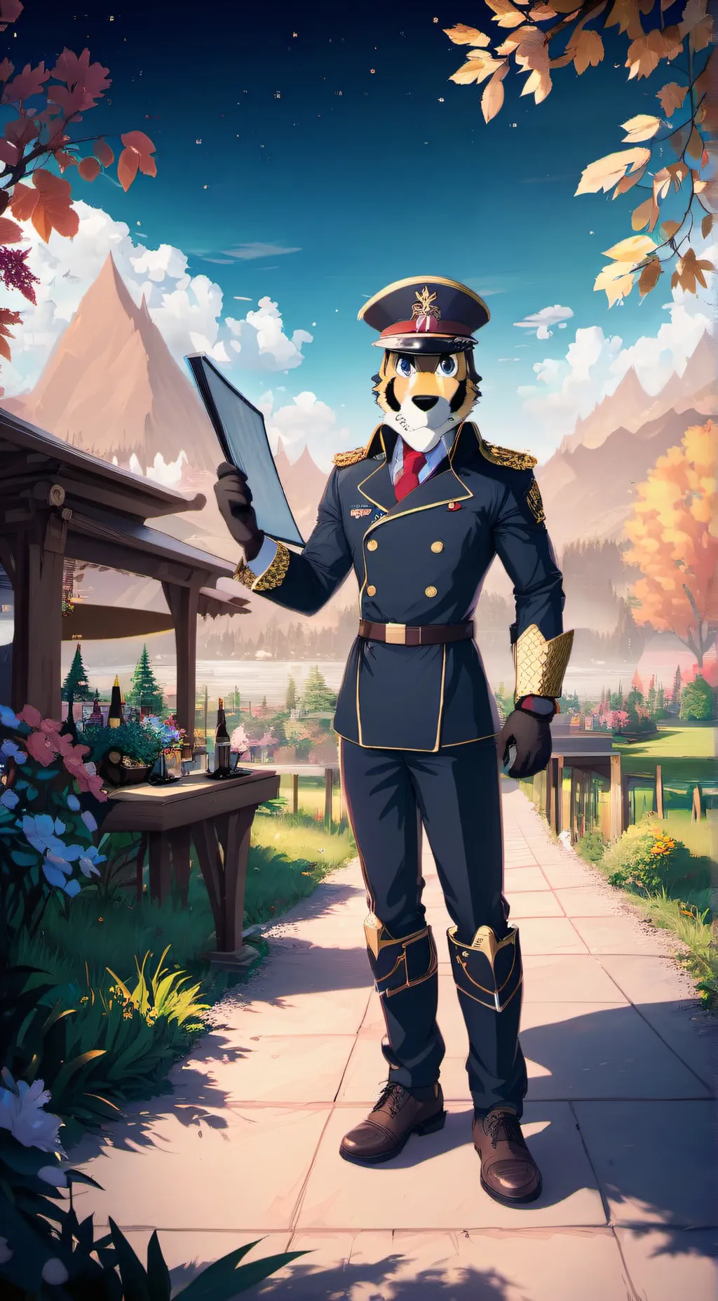 ai character: Finn the panther  background
