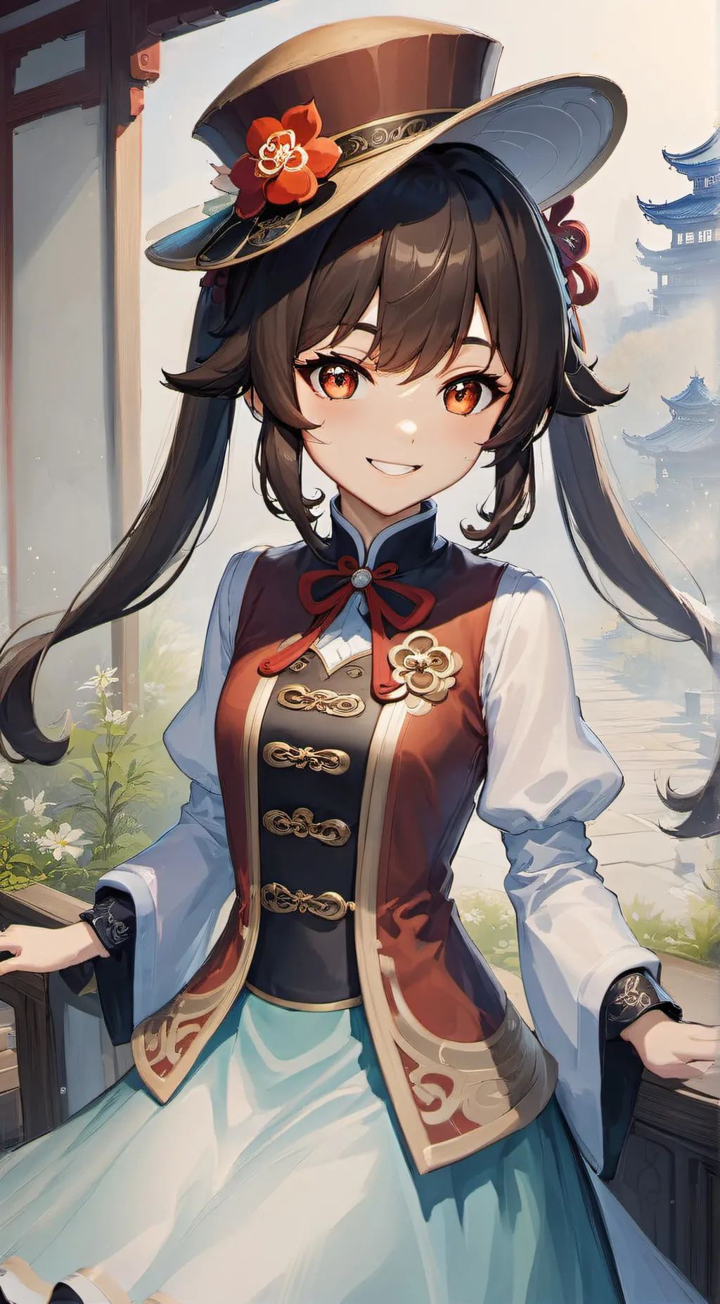 ai character: Hu Tao  background