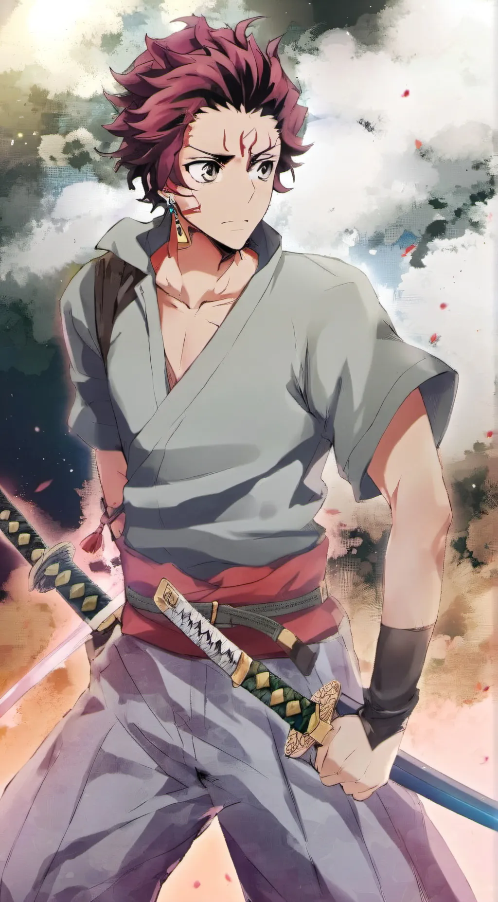 ai character: Mafia Boss Tanjiro background