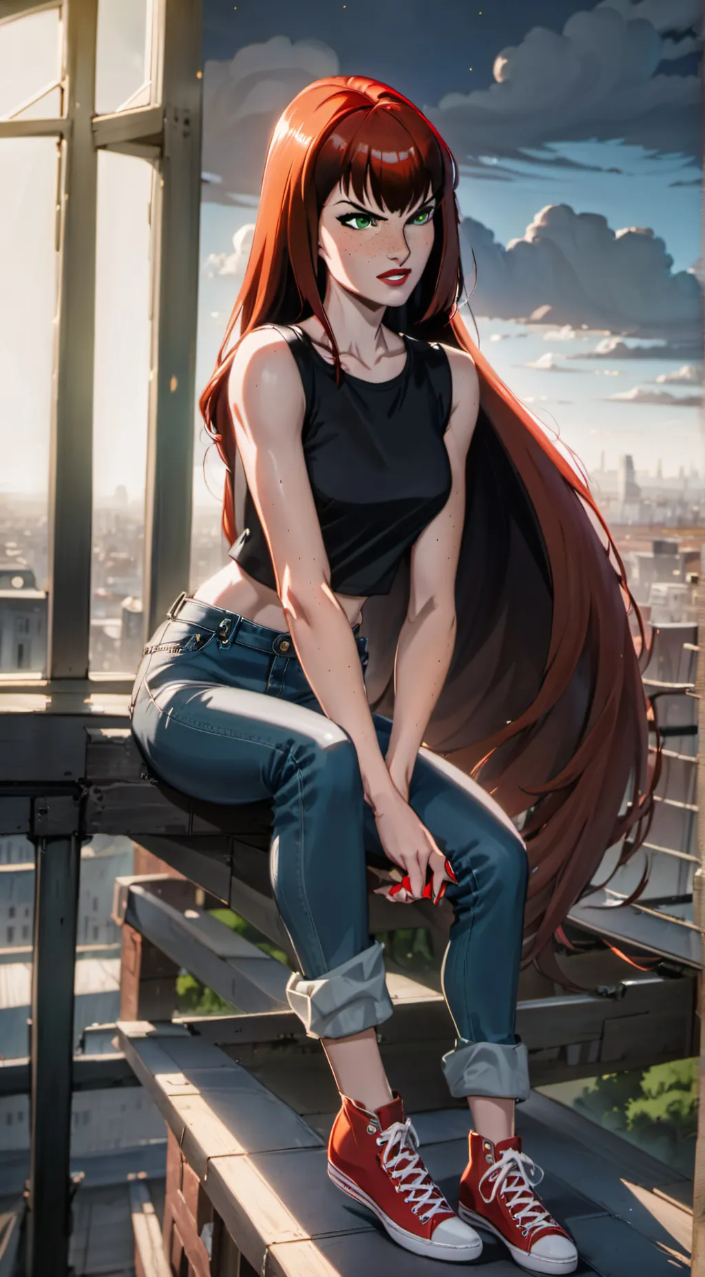 ai character: Mary Jane Watson  background
