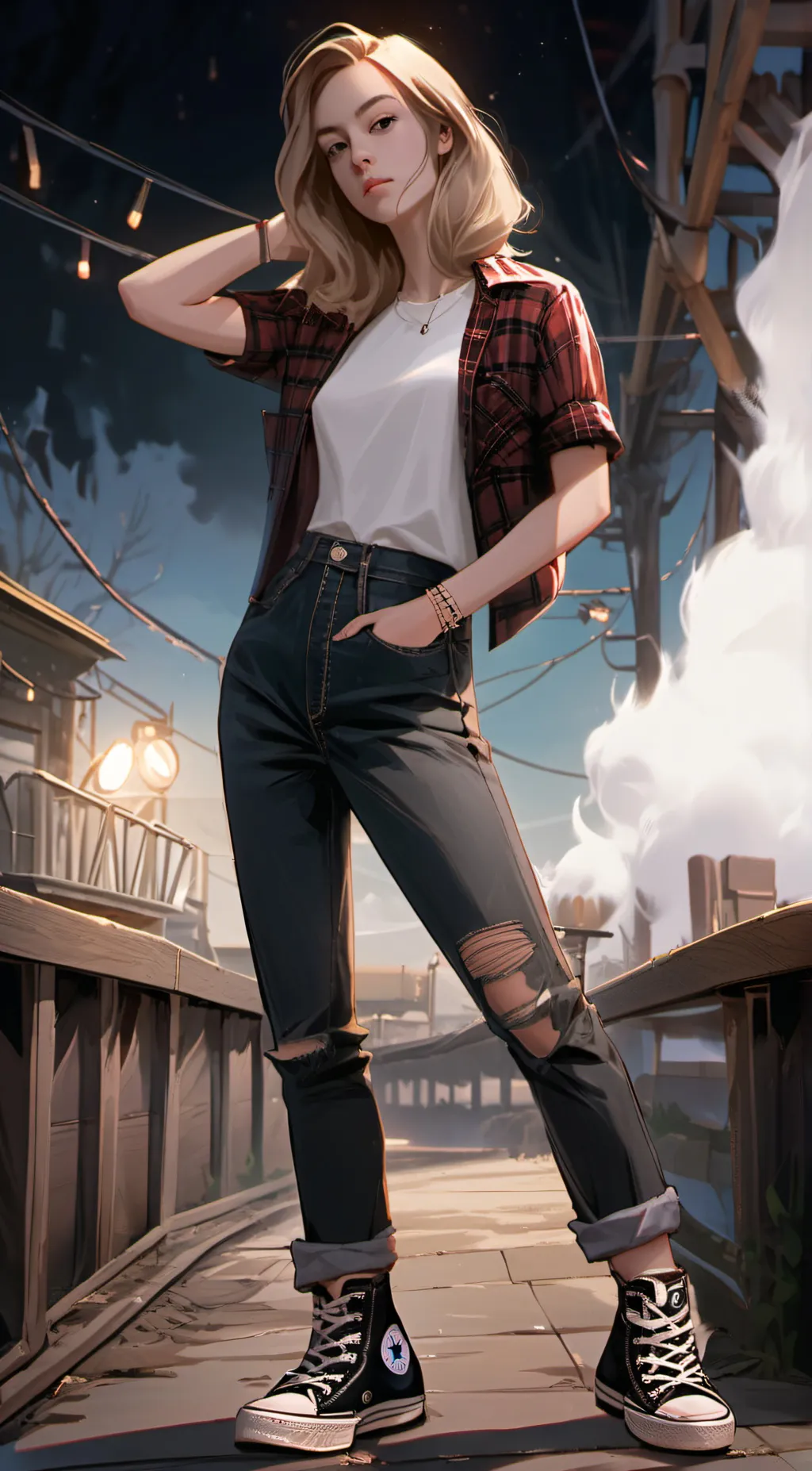 ai character: Blue background
