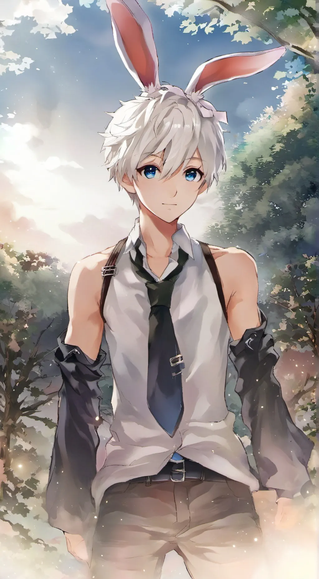 ai character: Snow background