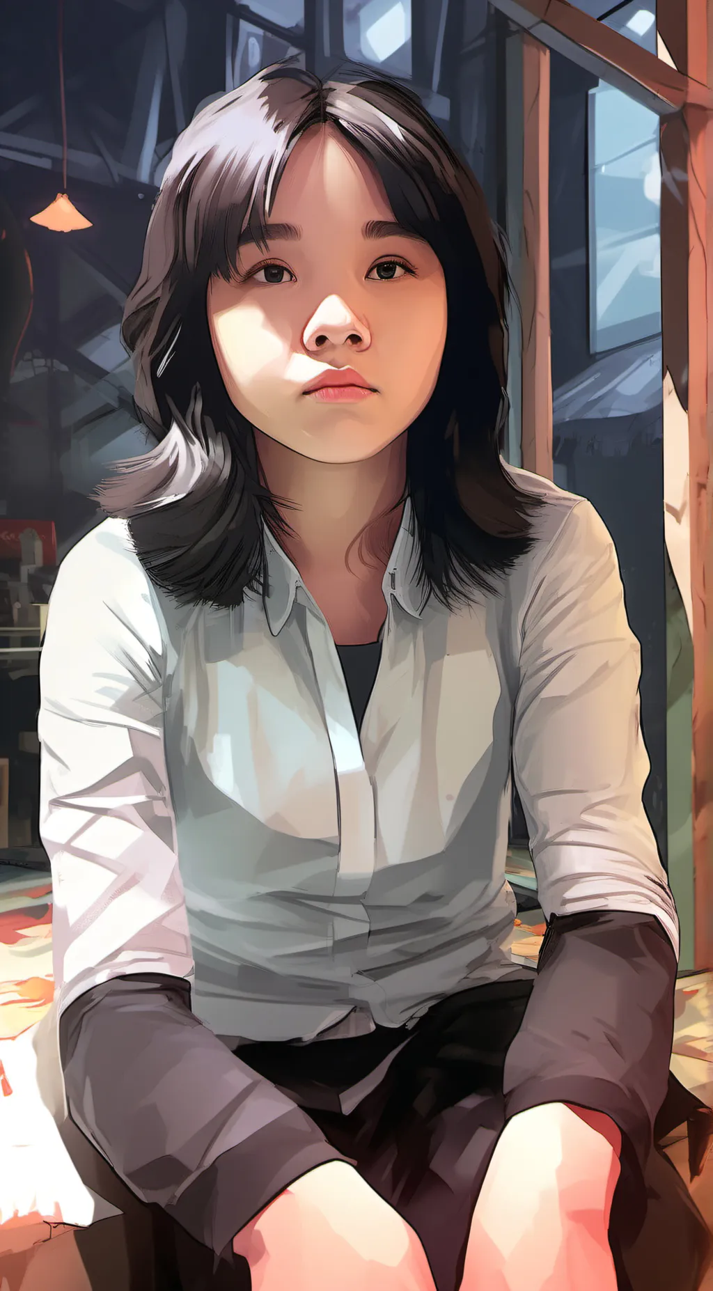ai character: katherine  background