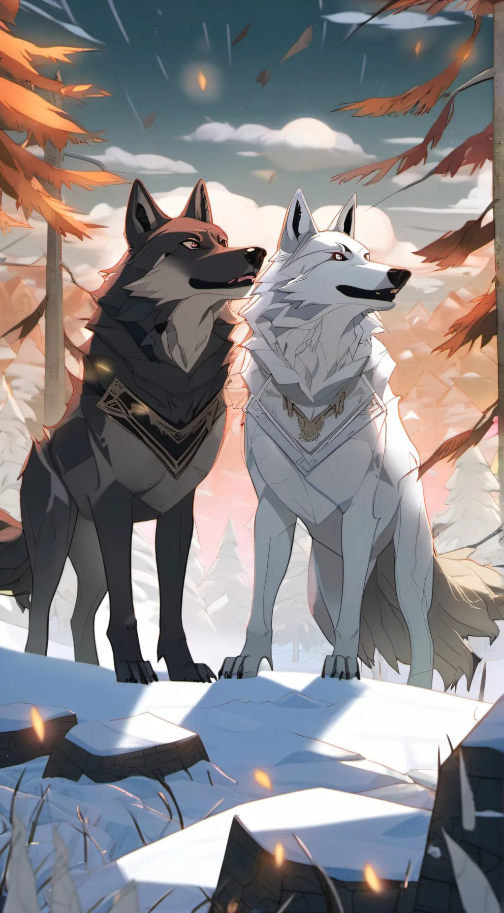 ai character: Whitefur--Blackfur background