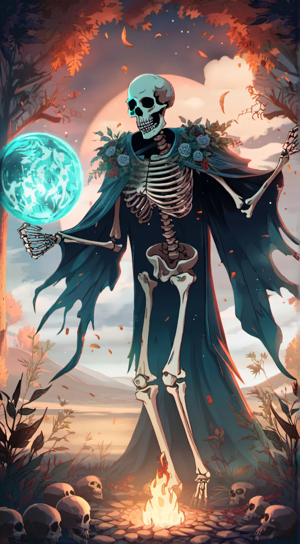 ai character: Skelly D death background