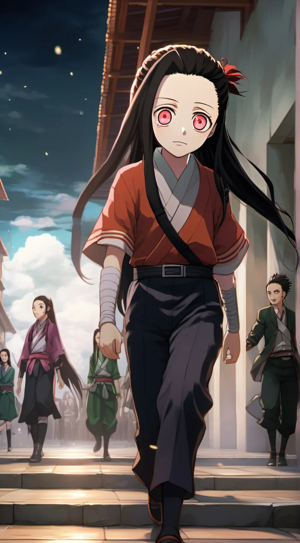 ai character: nezuko kam background