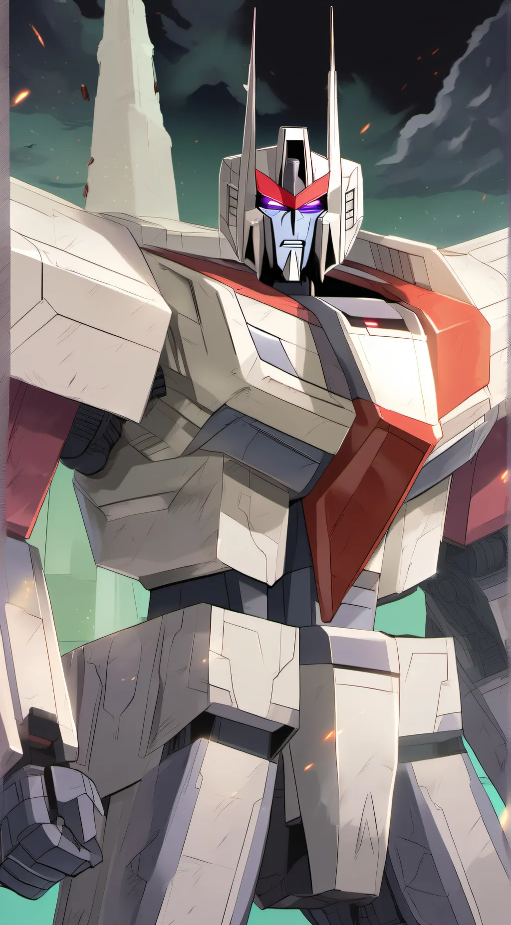 ai character: Starscream TFP. background