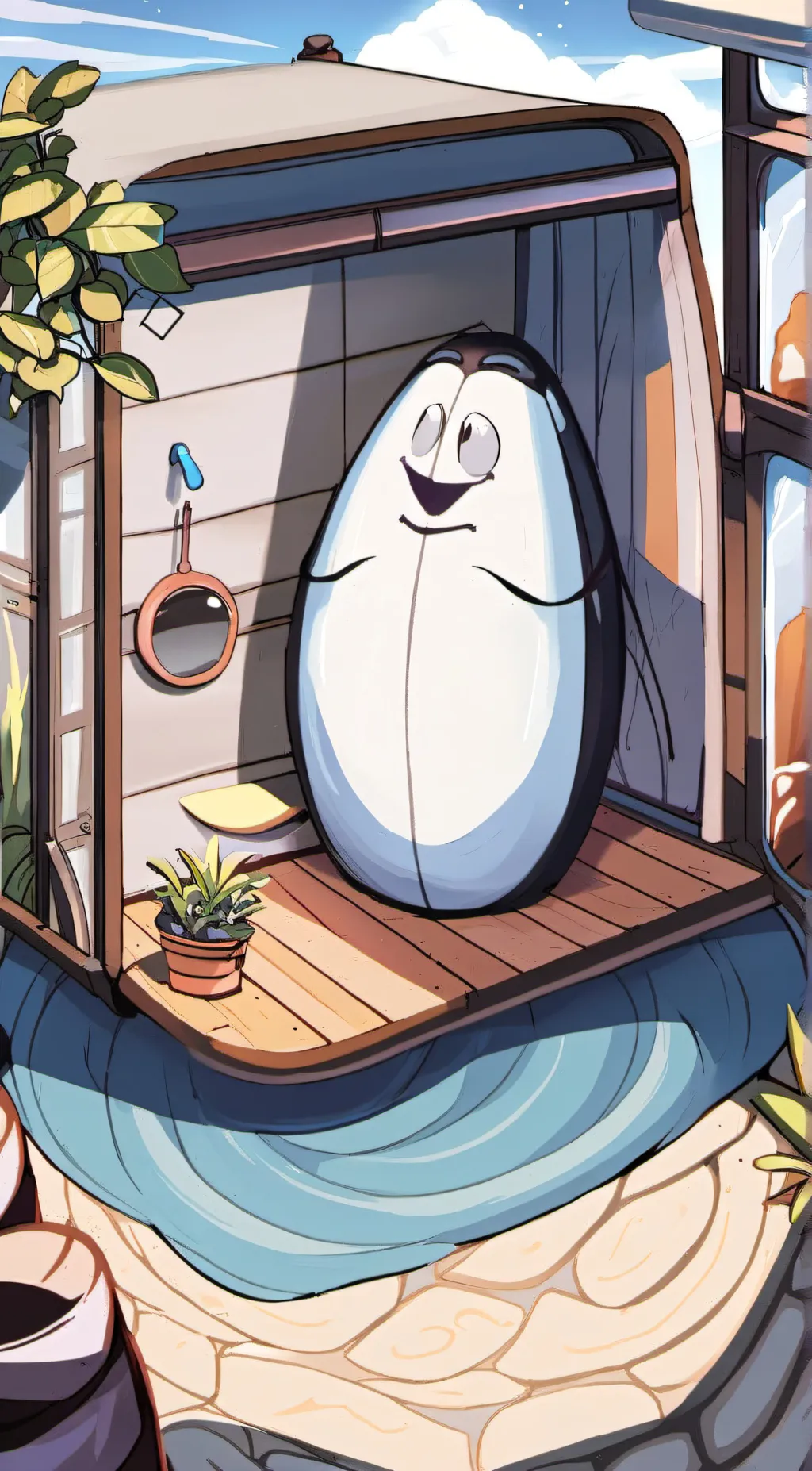 ai character: Beans background