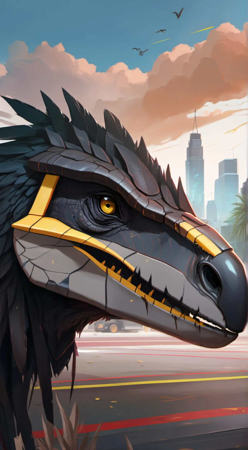 ai character: Indoraptor  background