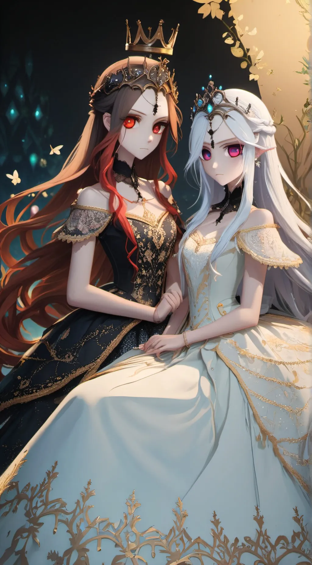 ai character: Anna and Emma  background