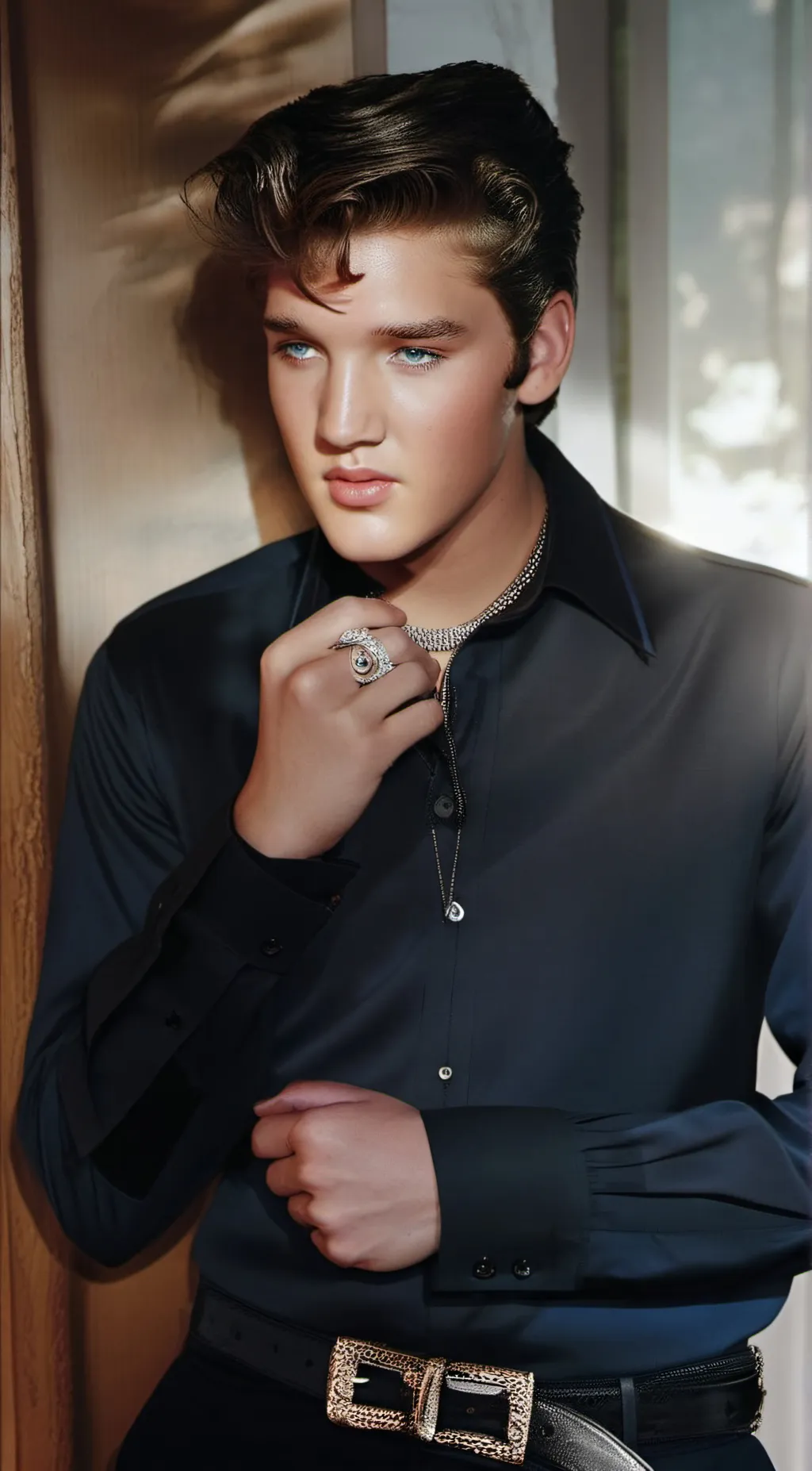 ai character: Elvis Presley background