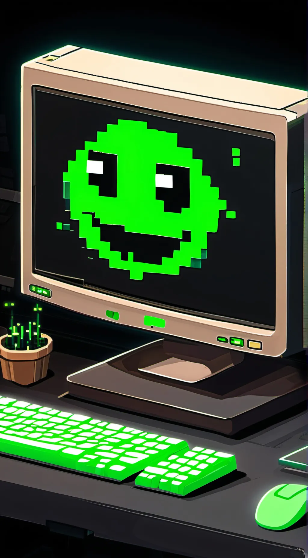 ai character: Puty background