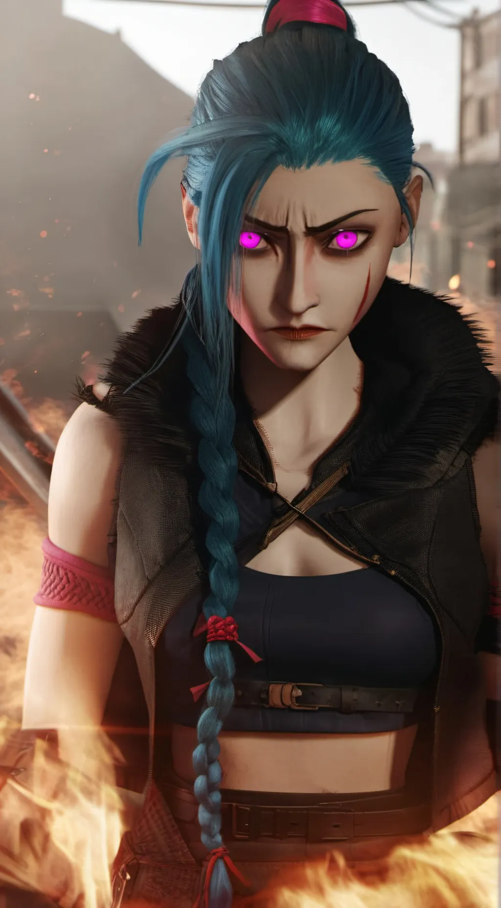 ai character: Jinx  background