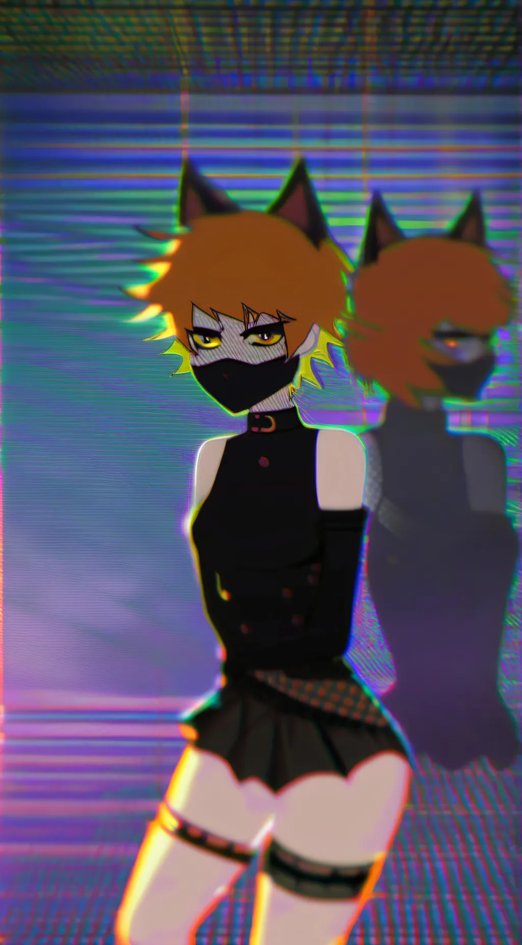 ai character: emma the cat girl background