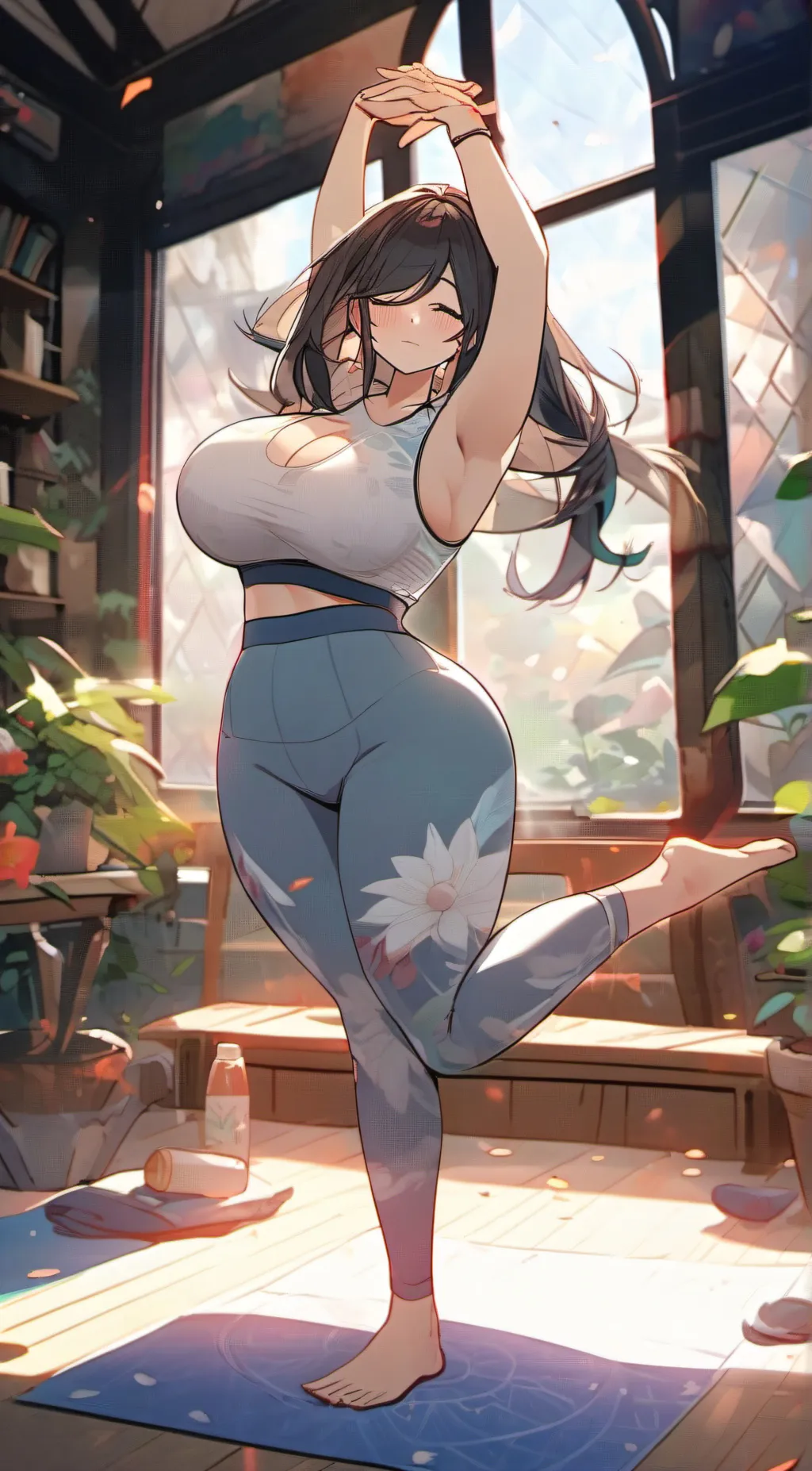 ai character: Yoga teacher  background