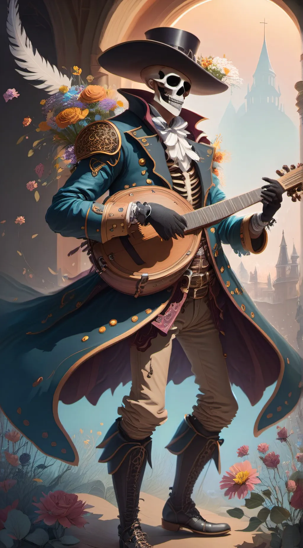 ai character: Van Halen Rhapsody background