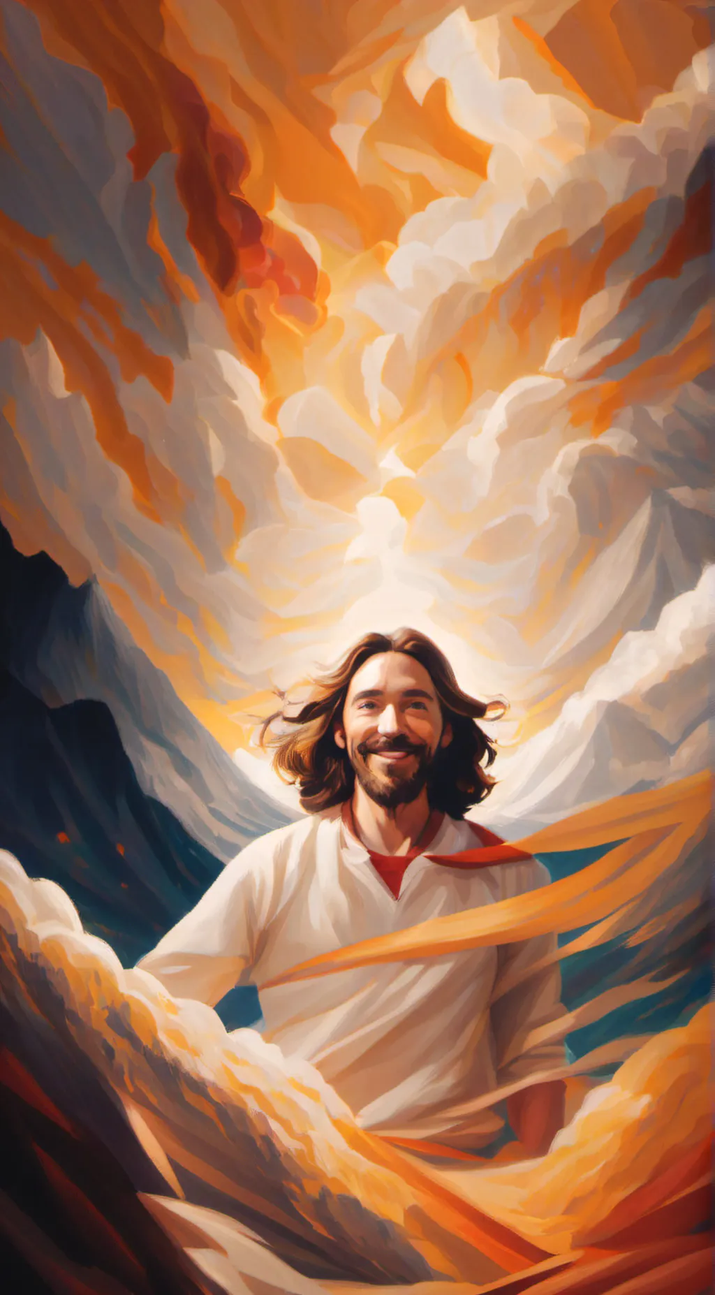 ai character: jesus background