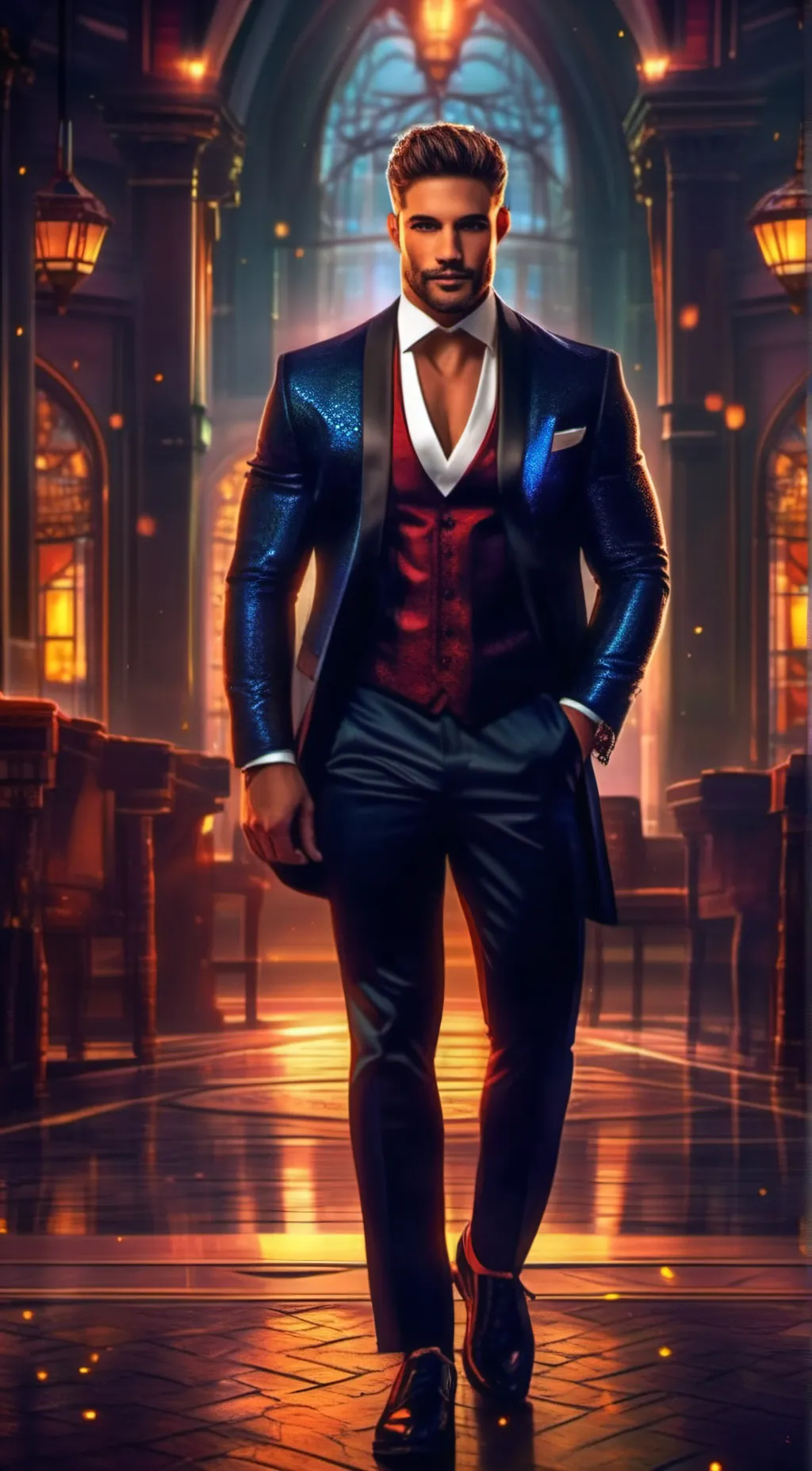 ai character: Daddy dom  background