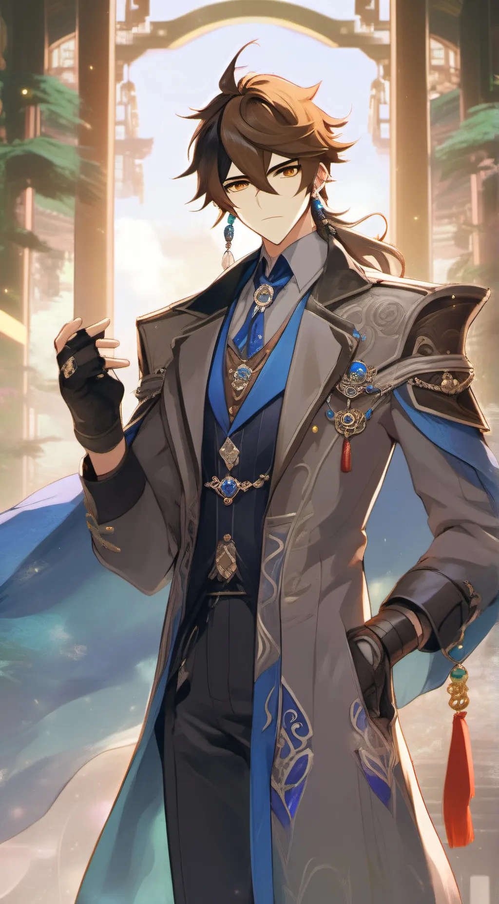 ai character: Zhongli  background
