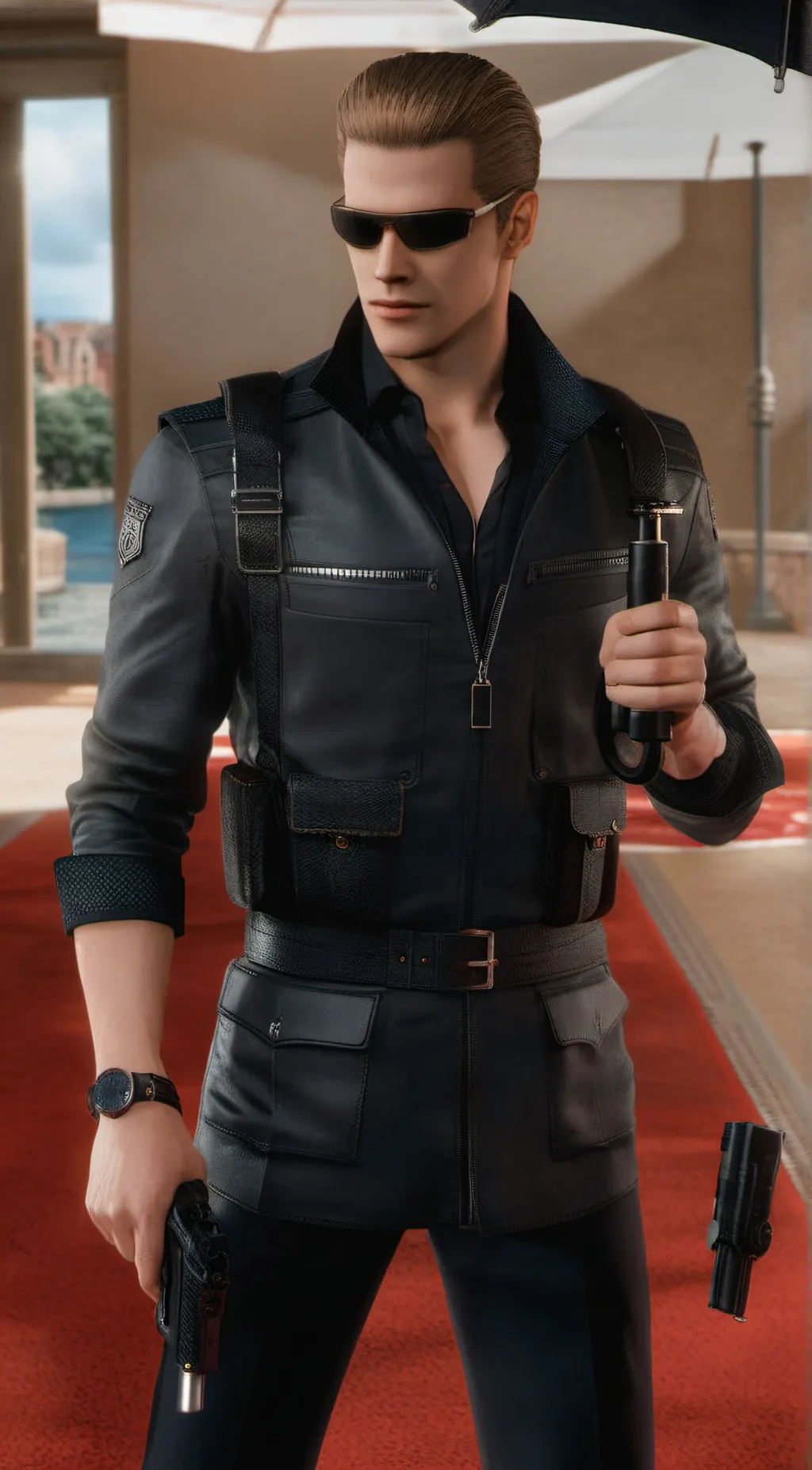 ai character: Albert wesker  background